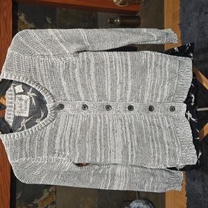 Anthropologie Field Flower Cotton Button-Up Sweater - S